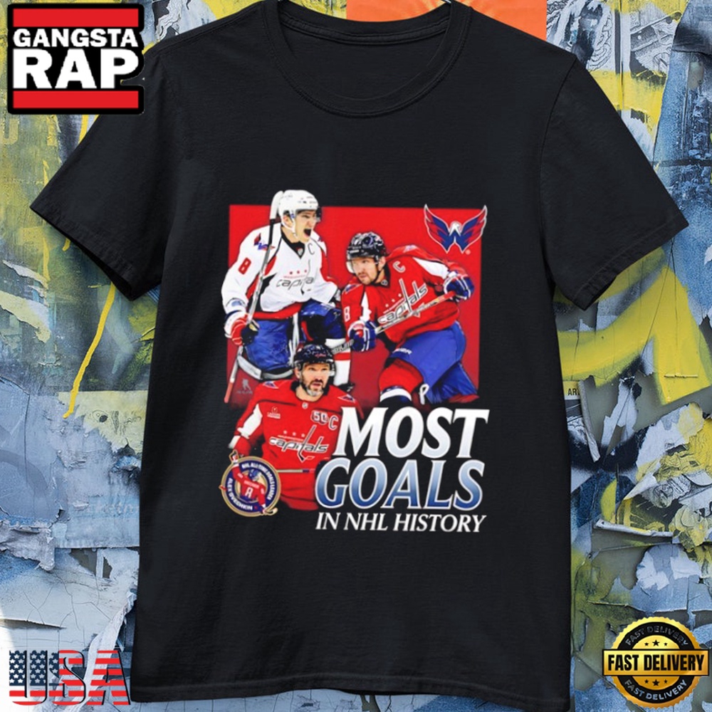 Washington Capitals Alexander Ovechkin Most Goals Evolution T Shirt