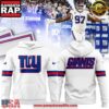 White New York Giants Nike New Edition Vintage Hoodie Shirt