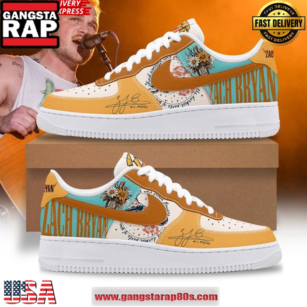 Zach Bryan Print Signature Special Limited Air Force 1 Sneakers Shoes