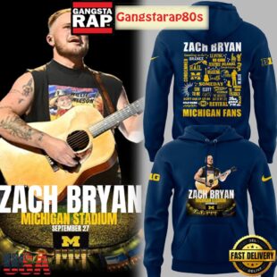 Zach Bryan x Michigan Wolverines Tour 2025 New Design Unisex Hoodie