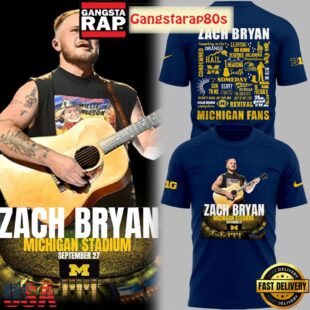 Zach Bryan x Michigan Wolverines Tour 2025 New Design Unisex Hoodie