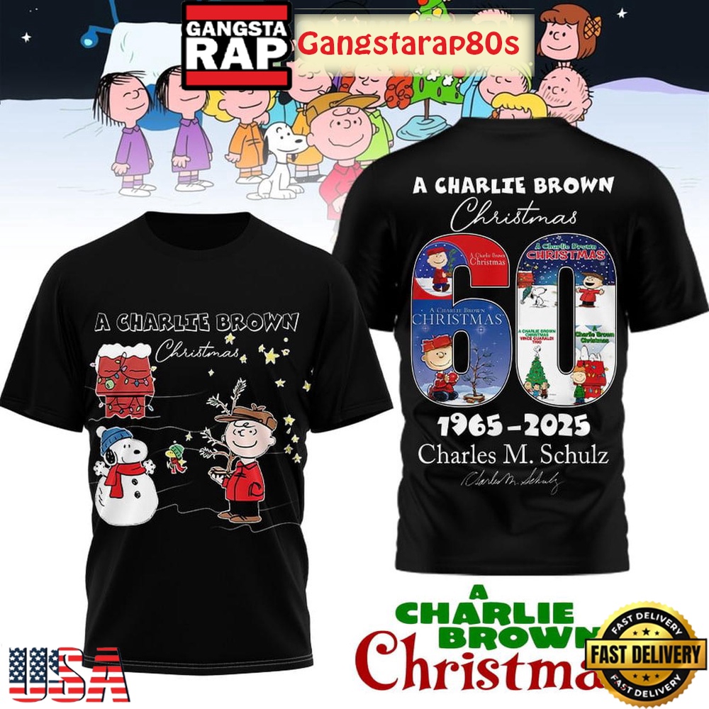 A Charlie Brown Christmas 60 Years 1965 2025 3D Shirt A Charlie Brown Christmas 60 Years 1965 2025 3D Shirt
