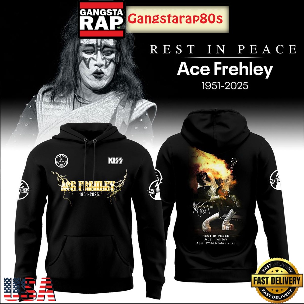 Ace Frehley Founding Guitarist For Kiss Band Rip 2025 Special Edition All Over Print Hoodie