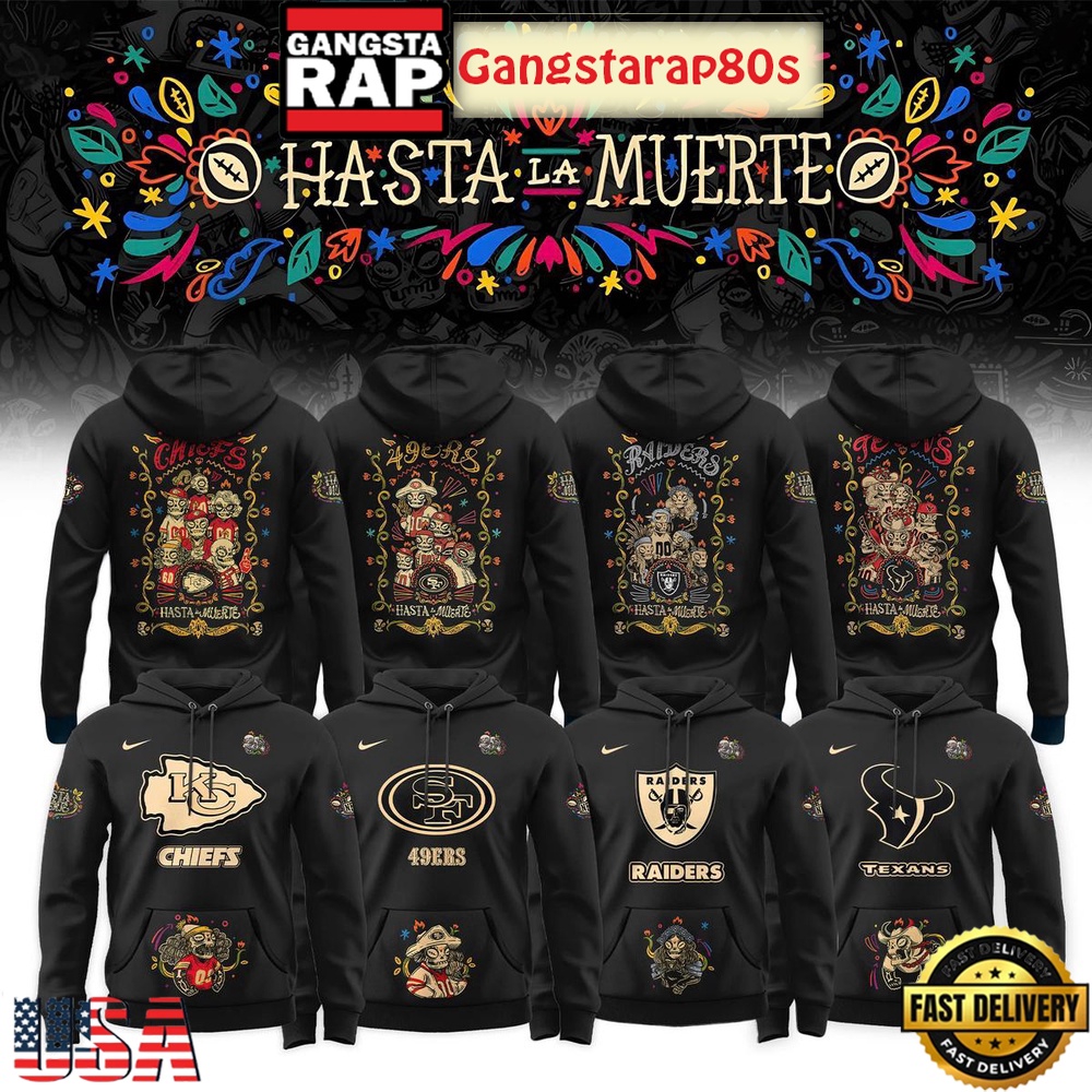 All NFL Team x Hasta La Muerte 2025 Special Edition All Over Print Hoodie