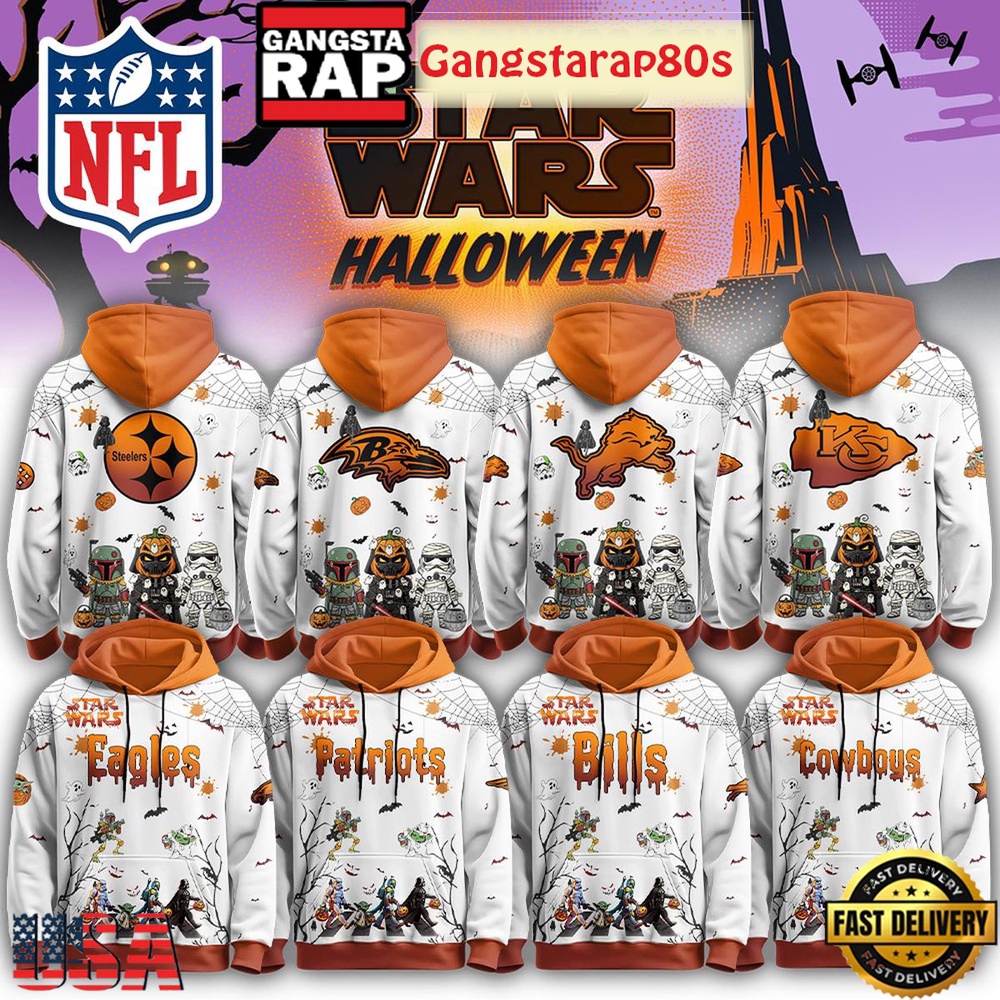 All NFL Team x Star Wars Halloween Night 2025 Unisex Hoodie