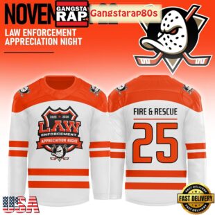 Anaheim Ducks x Law Enforcement Appreciation Night 2025 Custom Hockey Jersey