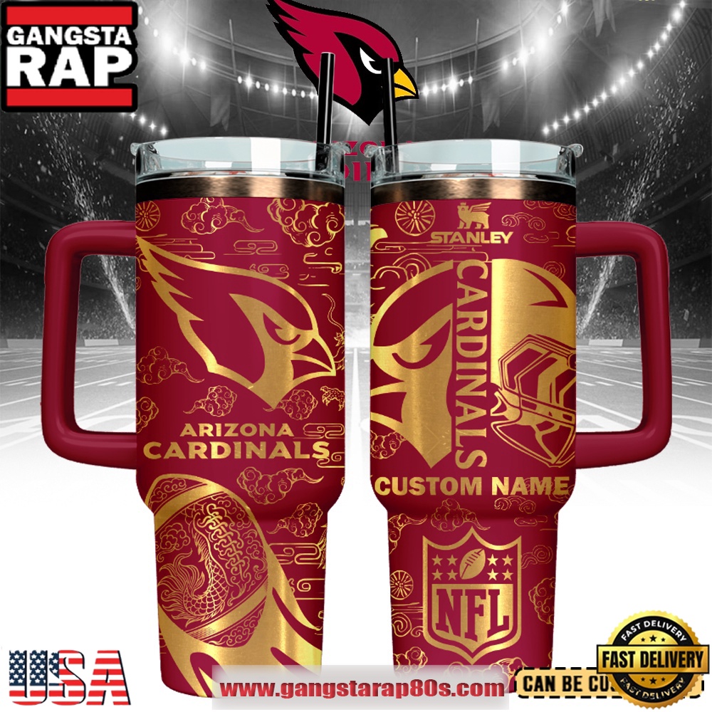 Arizona Cardinals Custom Stanley Quencher Tumbler With Handle 40oz