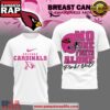 Arizona Cardinals NFL Breast Cancer October 2025 White 3D Shirt