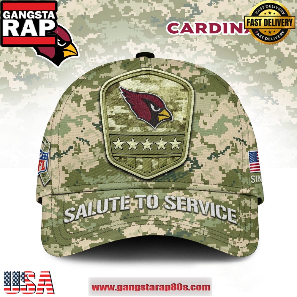 Arizona Cardinals NFL Salute To Service 2025 Classic Cap Hats