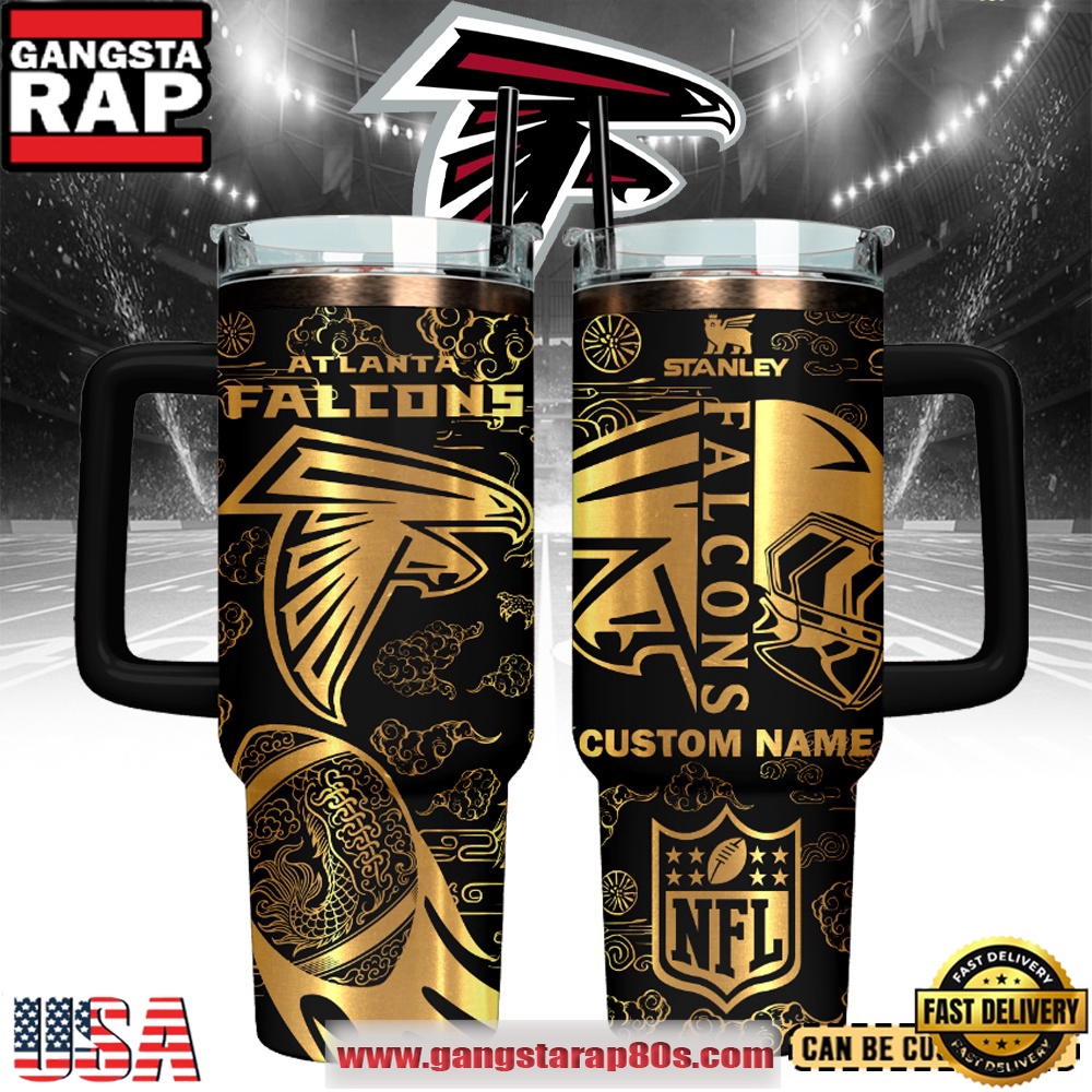 Atlanta Falcons Custom Stanley Quencher Tumbler With Handle 40oz