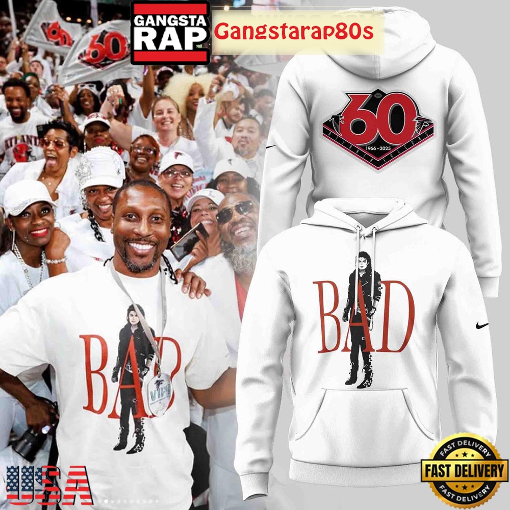 Atlanta Falcons x Michael Jackson BAD 60th Anniversary Special Edition All Over Print Hoodie
