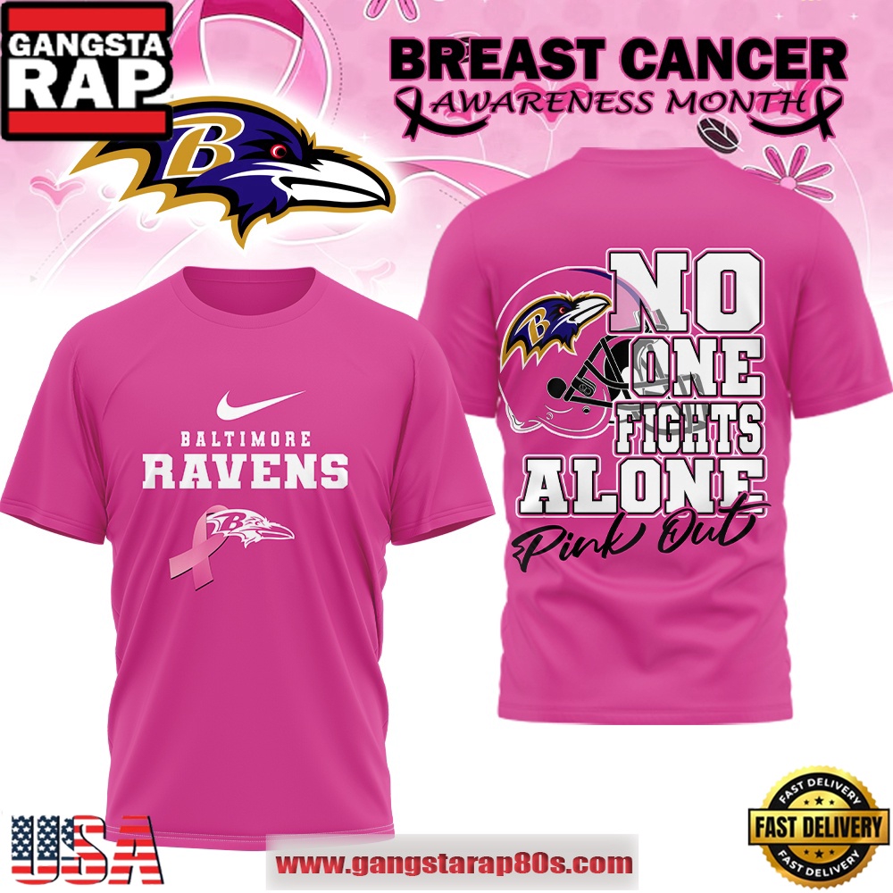 Baltimore Ravens NFL Breast Cancer October 2025 Special Edition 3D Shirt