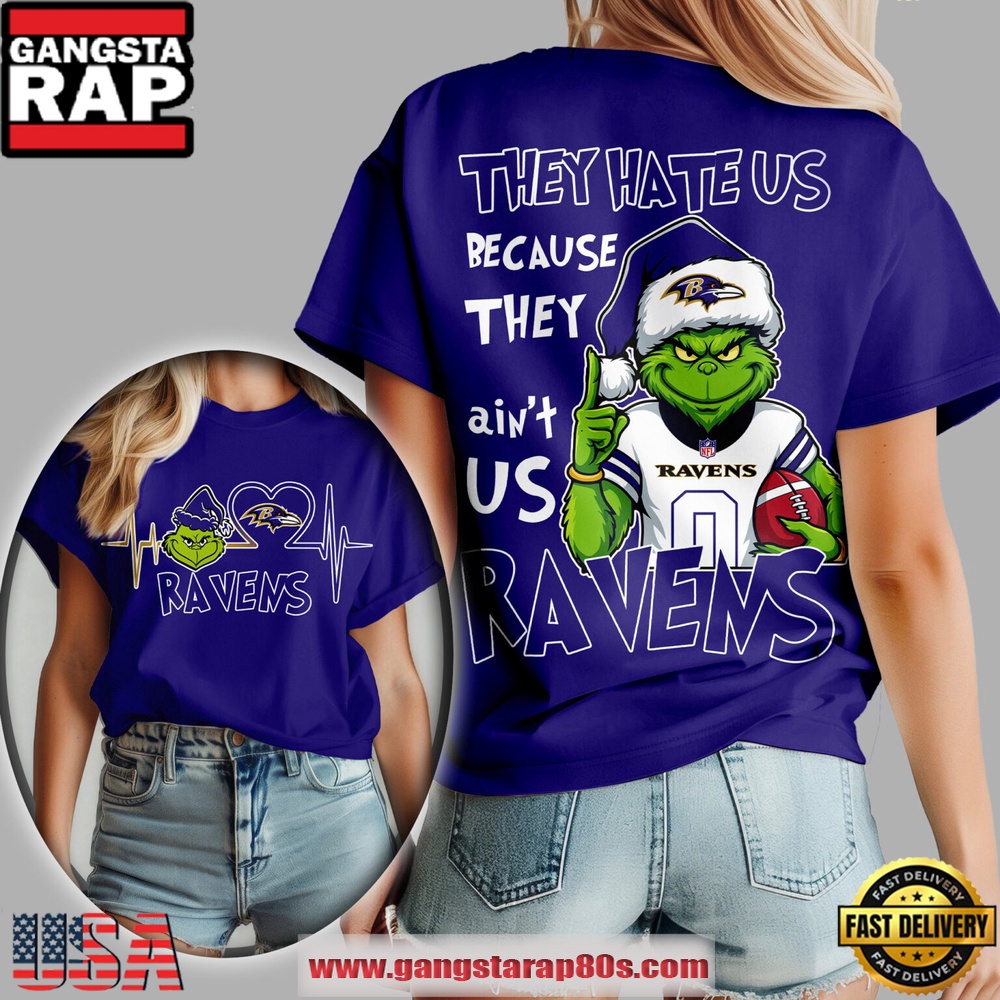 Baltimore Ravens NFL They Hate Us 2025 Women's All Over Print Shirt Blue