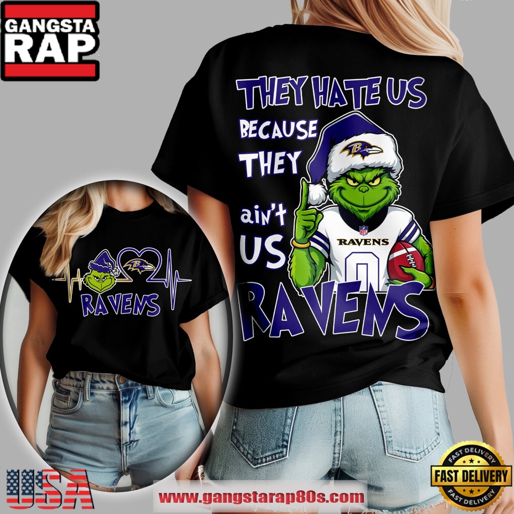 Baltimore Ravens NFL They Hate Us 2025 Women's All Over Print Shirt