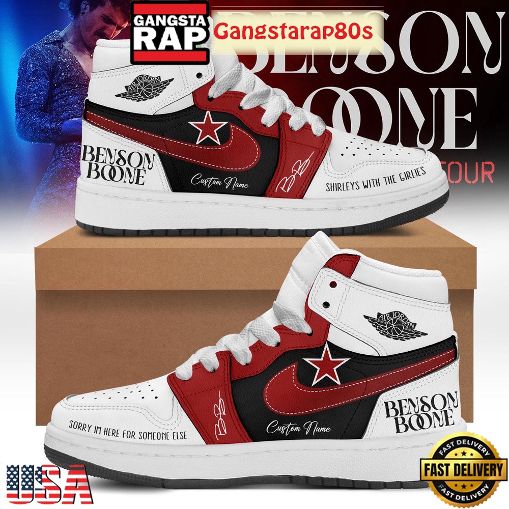 Benson Boone’s American Heart World Tour Air Jordan 1 Sneakers Shoes