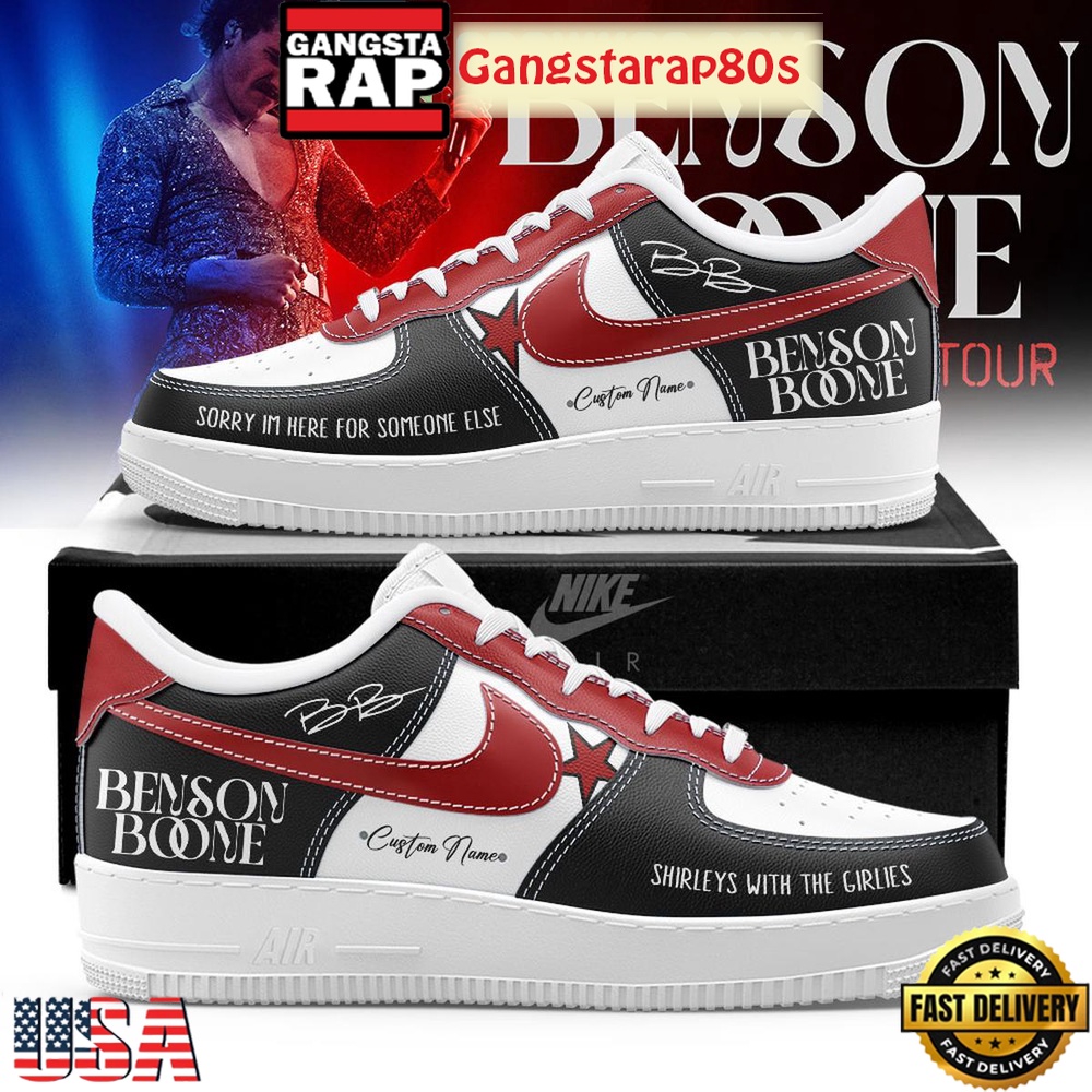 Benson Boone’s American Heart World Tour Custom Air Force 1 Sneakers Shoes