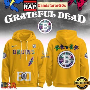 Boston Bruins Grateful Dead 60 Years Special Edition All Over Print Hoodie