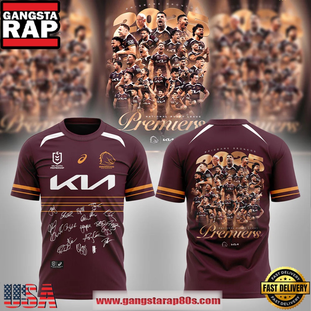 Brisbane Broncos NRL Finals 2025 Champions Signature Combo 3D Shirt
