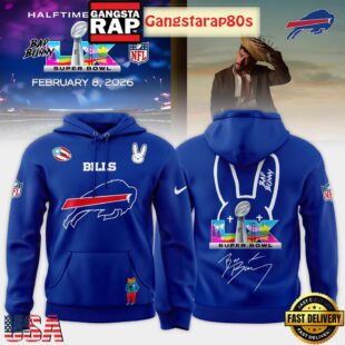 Buffalo Bills Bad Bunny 2026 Super Bowl LX Halftime Show Unisex Hoodie