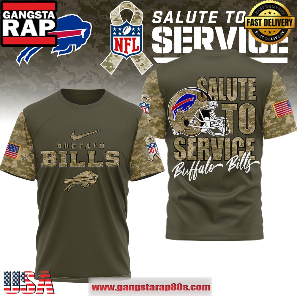 Buffalo Bills NFL Salute To Service Limited Edition 3D Shirt