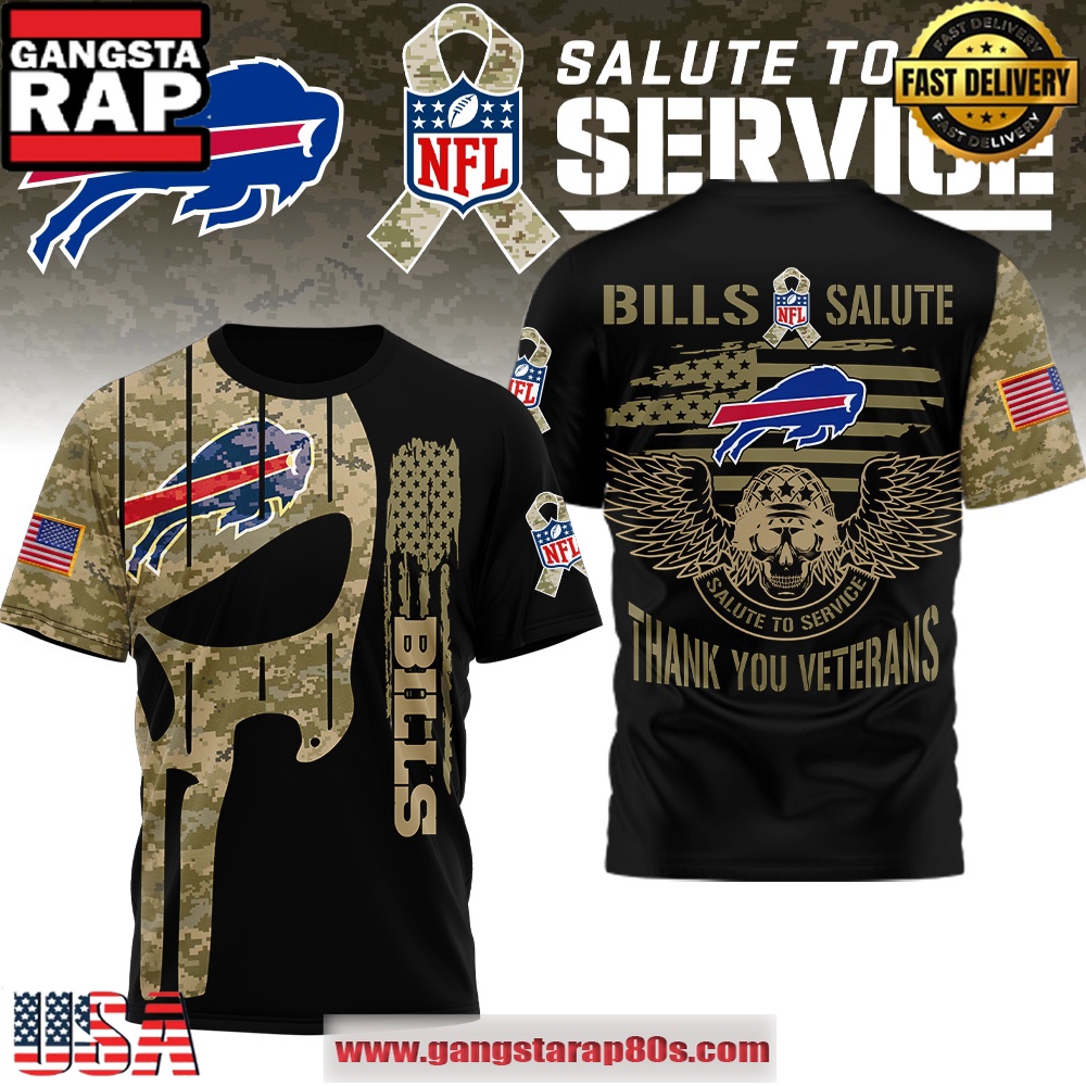 Buffalo Bills NFL Salute To Service Thank you Veterans 2025 3D Shirt Buffalo Bills NFL Salute To Service Thank you Veterans 2025 3D Shirt