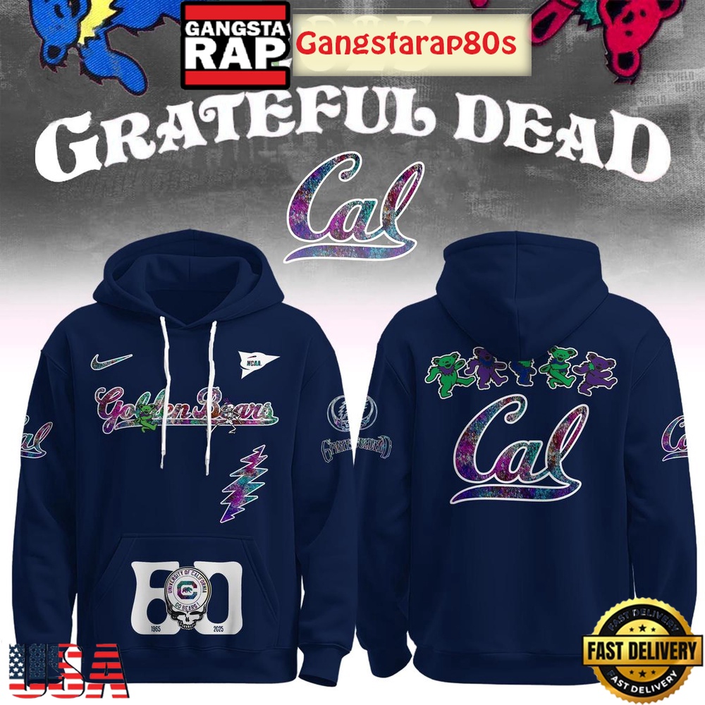 California Golden Bears x Grateful Dead 60 Years Unisex Hoodie