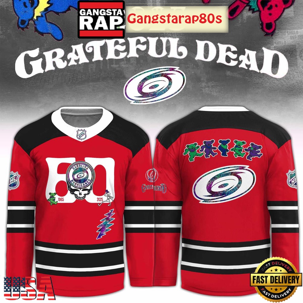 Carolina Hurricanes x Grateful Dead 60 Years Special Edition Hockey Jersey