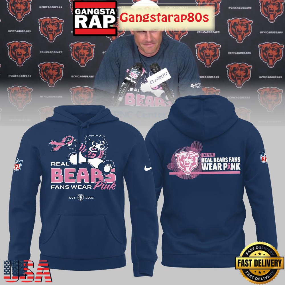 Chicago Bears Real Bears Fans Wear Pink Special Edition All Over Print Hoodie