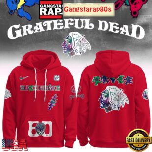 Chicago Blackhawks Grateful Dead 60 Years Special Edition All Over Print Hoodie