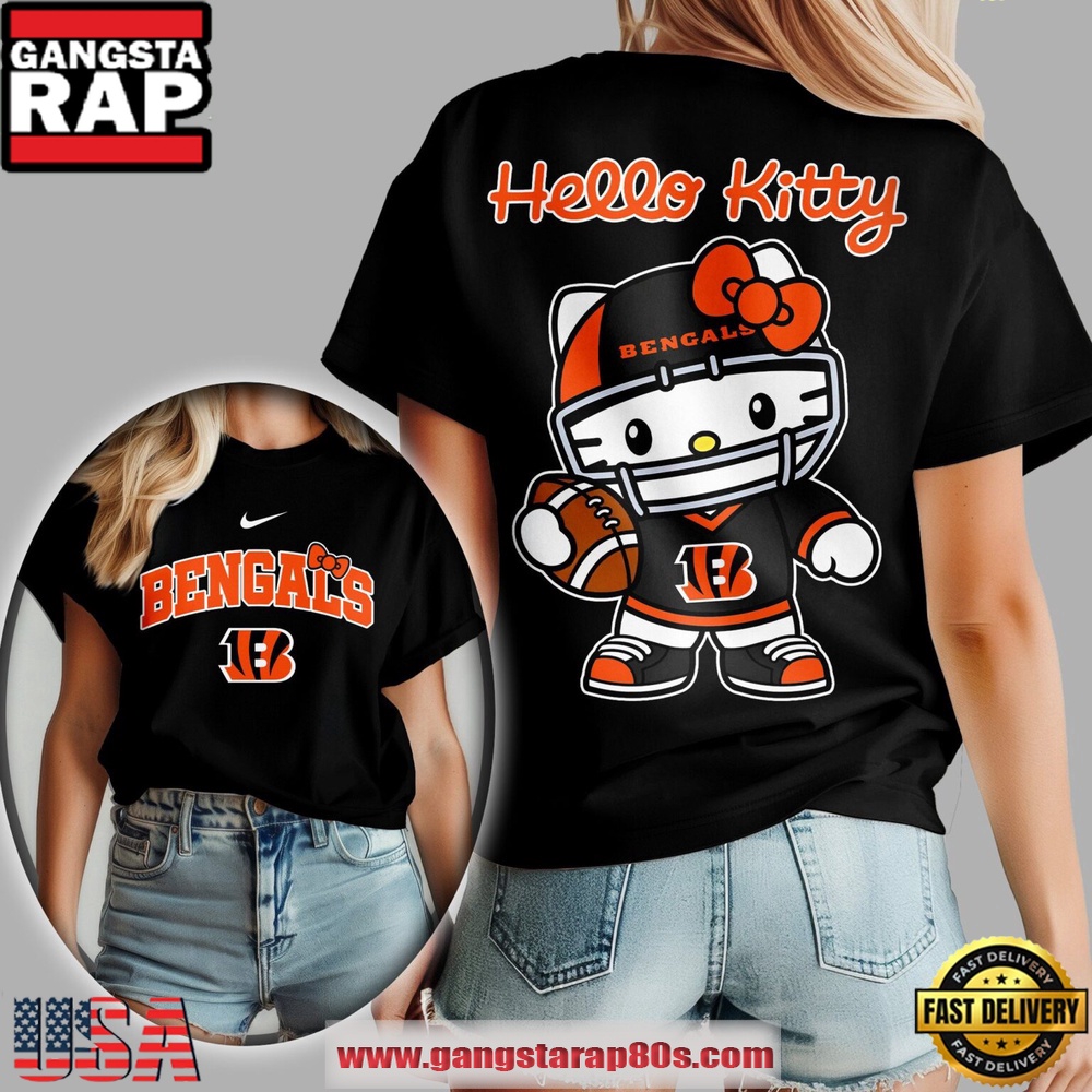 Cincinnati Bengals NFL Hello Kitty Women’s 3D T Shirt