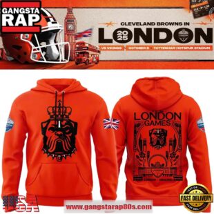 Cleveland Browns NFL London Game 2025 Special Orange Hoodie