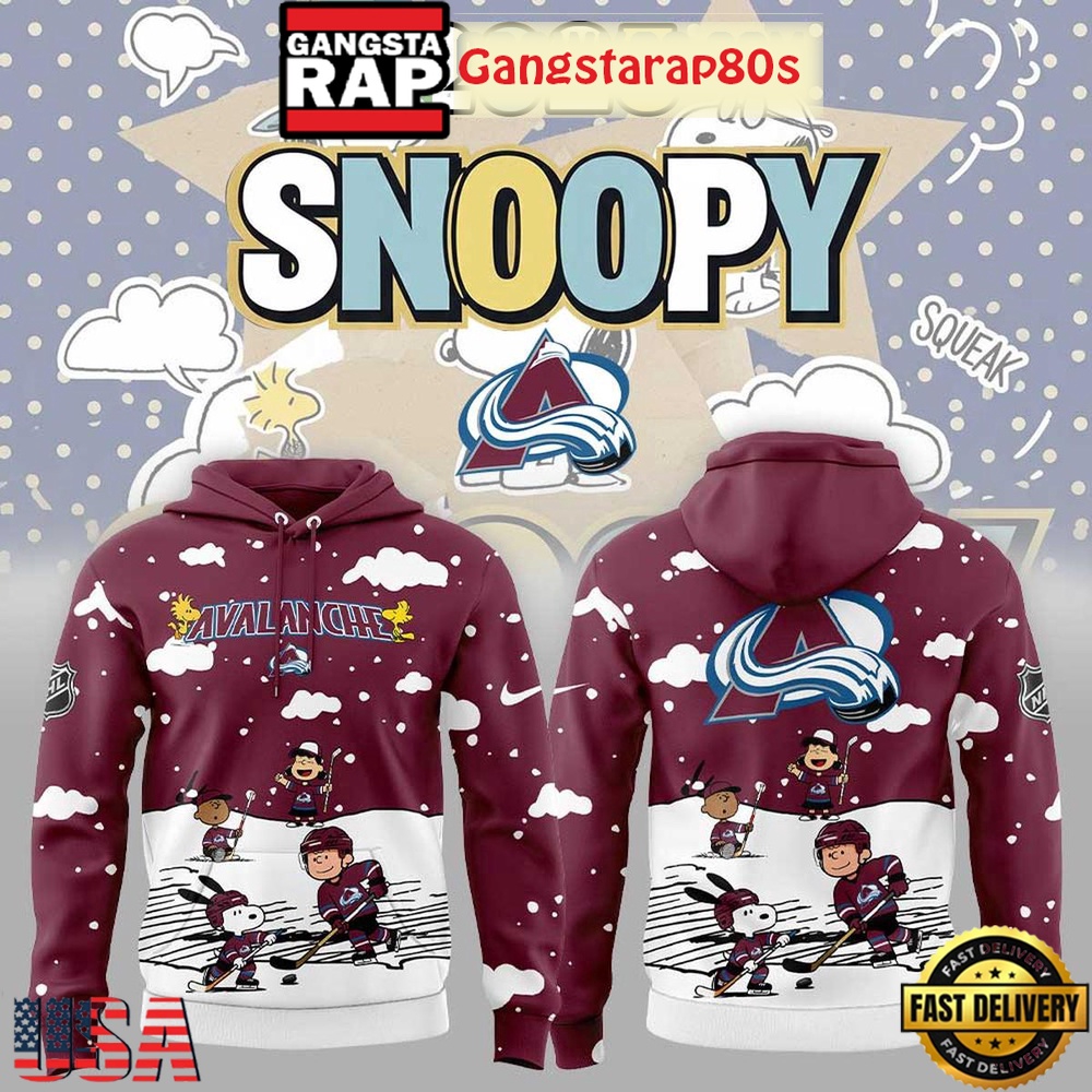 Colorado Avalanche Snoopy And Peanuts 2025 Christmas Unisex Hoodie Colorado Avalanche Snoopy And Peanuts 2025 Christmas Unisex Hoodie