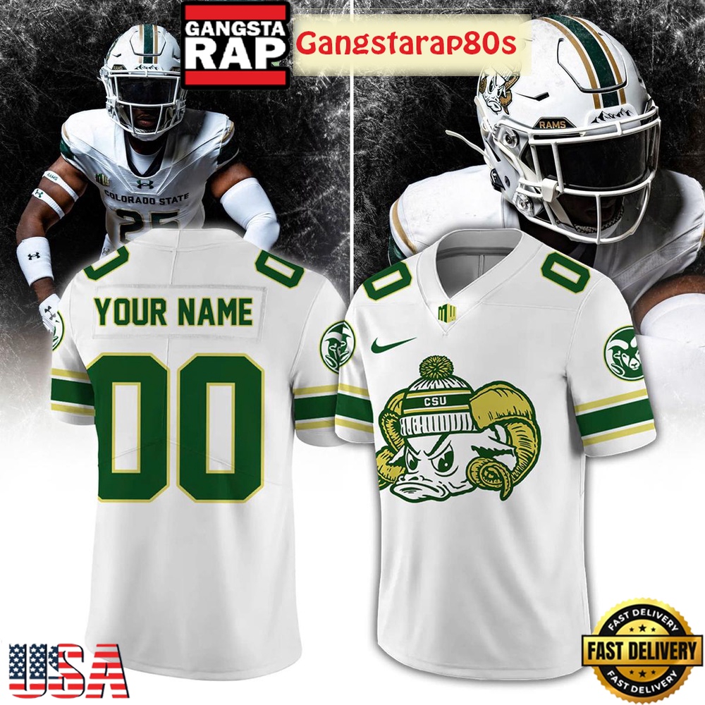 Colorado State Rams Snow Days White Football Jerseye Rams Snow Days Special Edition All Over Print Hoodie