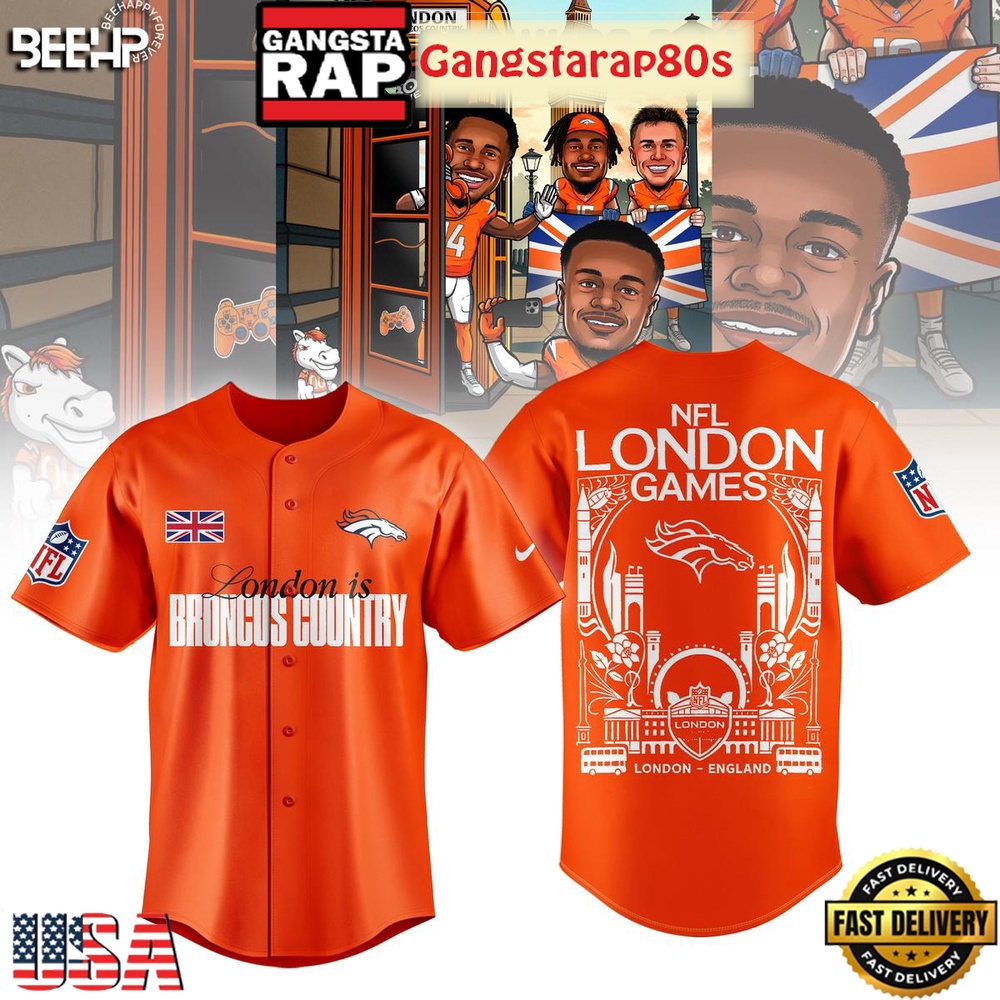 Denver Broncos In London Is Broncos Country Baseball Jersey