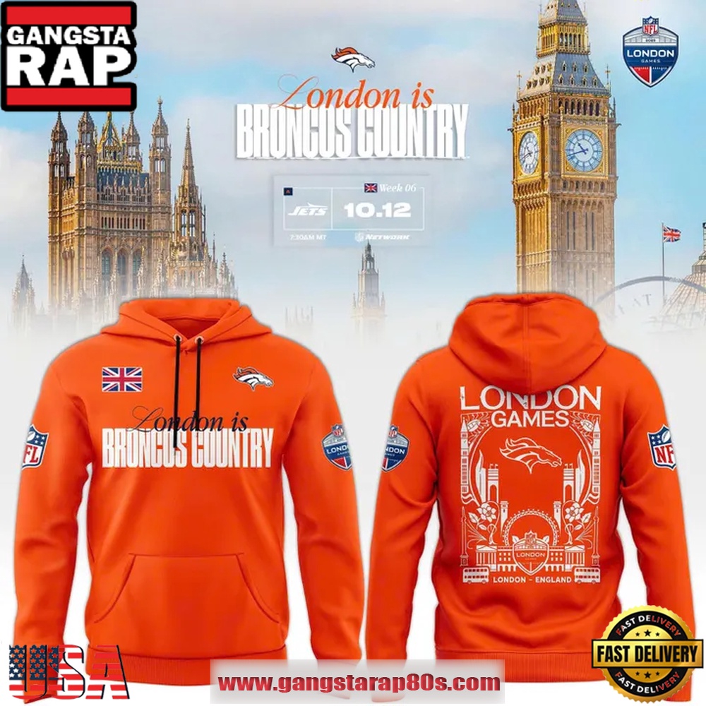 Denver Broncos NFL London game 2025 New Edition Hoodie