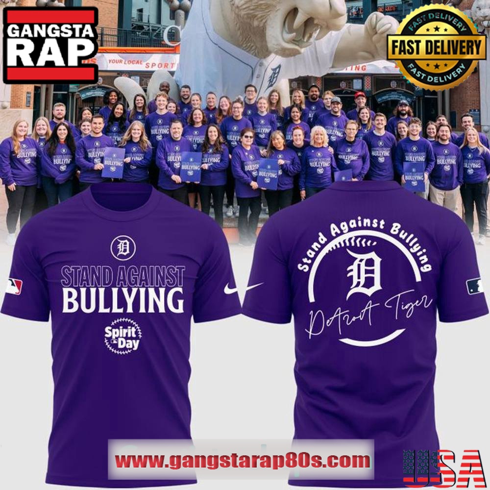 Detroit Tigers Spirit Day 2025 Stand Against Bullying Unisex 3D Shirt