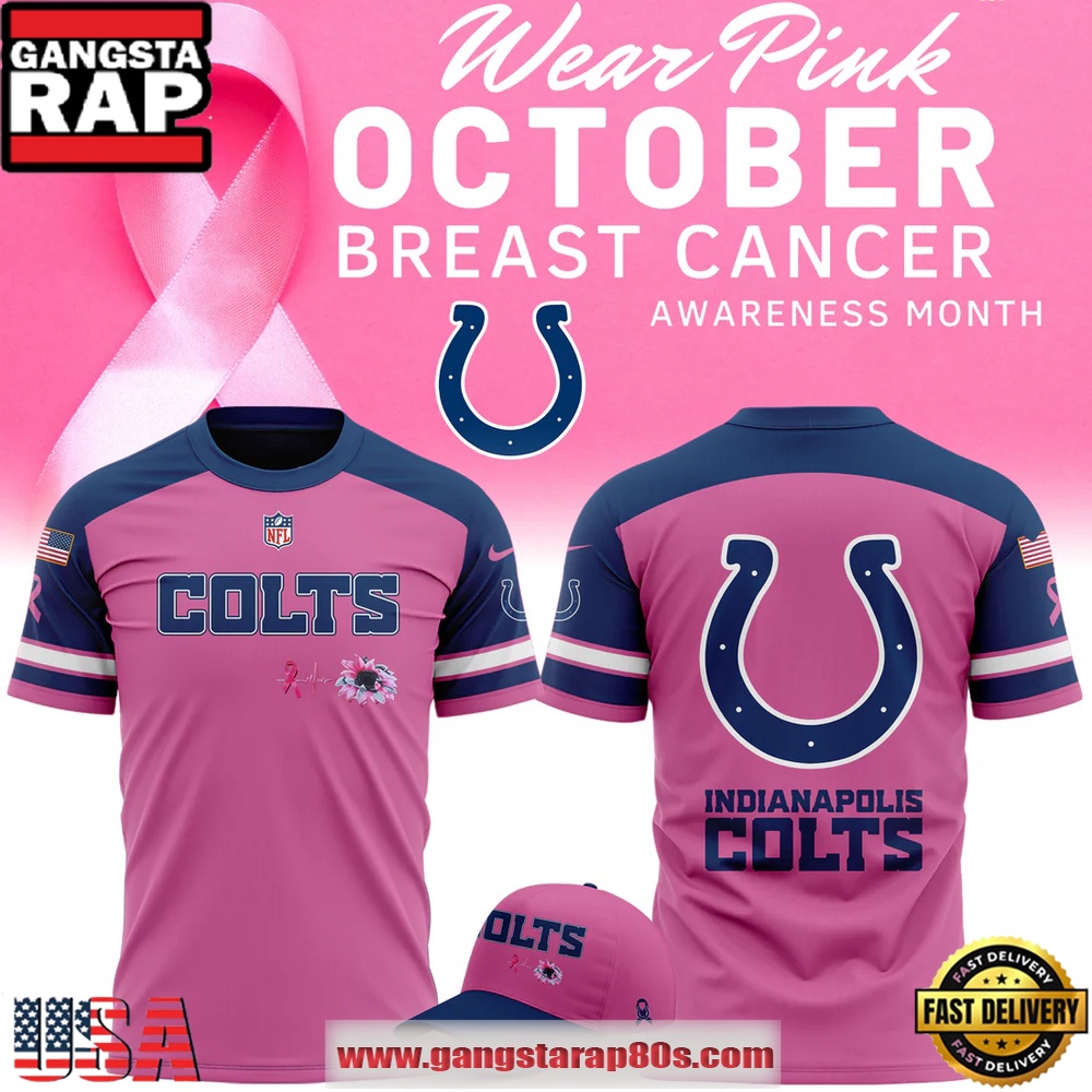 Indianapolis Colts Breast Cancer Awareness 2025 Limited 3D Shirt