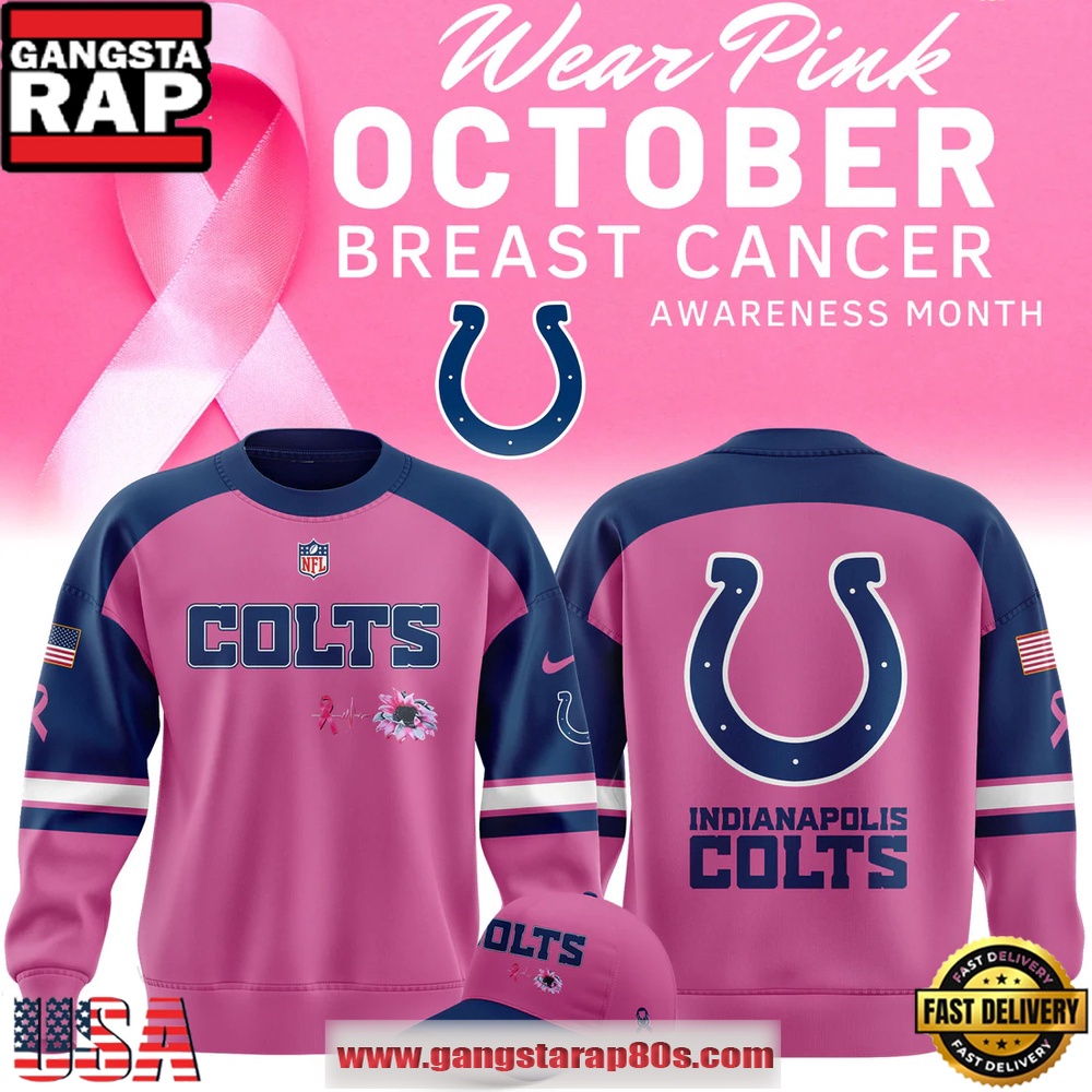 Indianapolis Colts Breast Cancer Awareness 2025 Limited Pink Sweatshirt