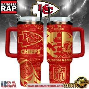 Kansas City Chiefs Custom Stanley Quencher Tumbler With Handle 40oz