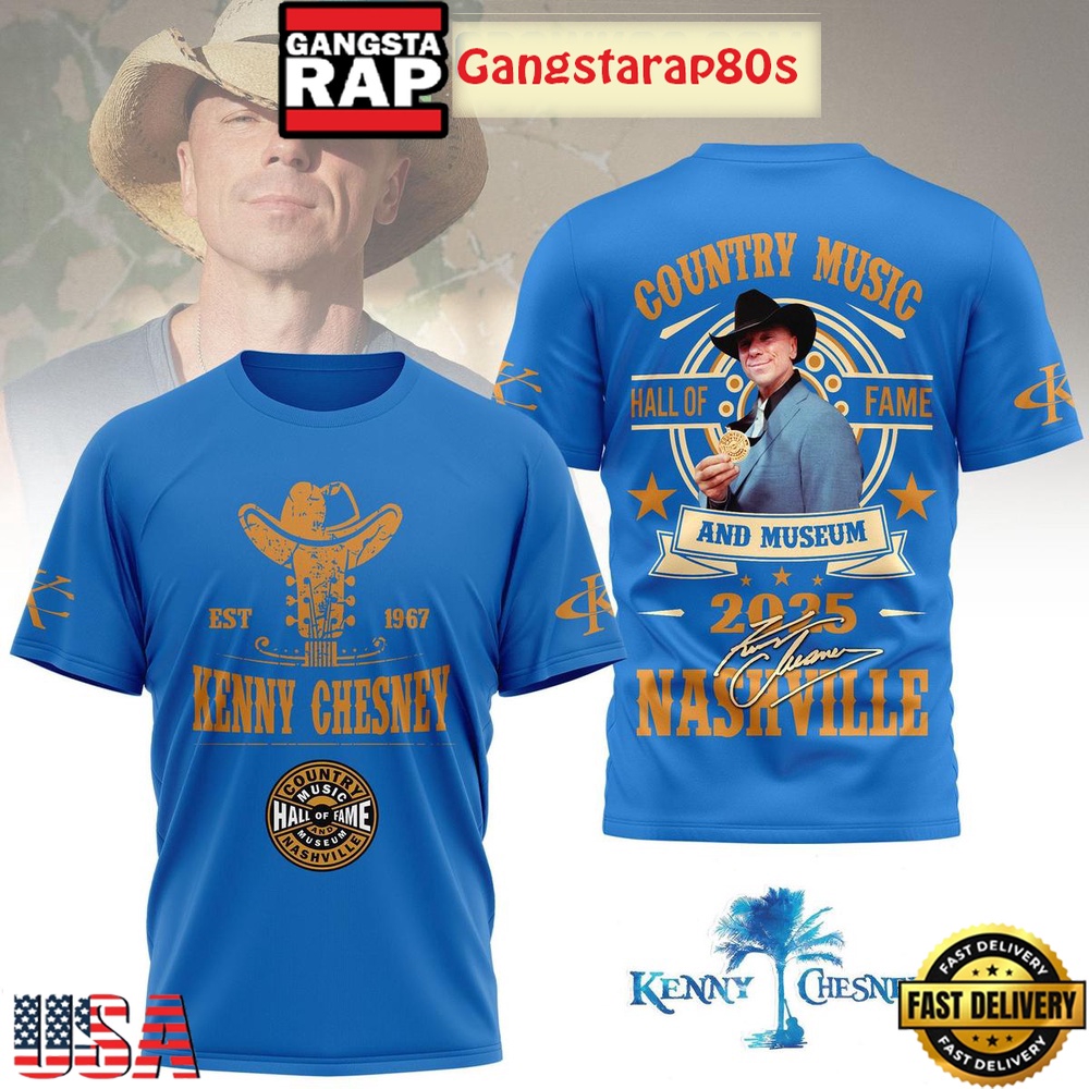 Kenny Chesney Country Music Hall Of Fame 2025 3D Shirt
