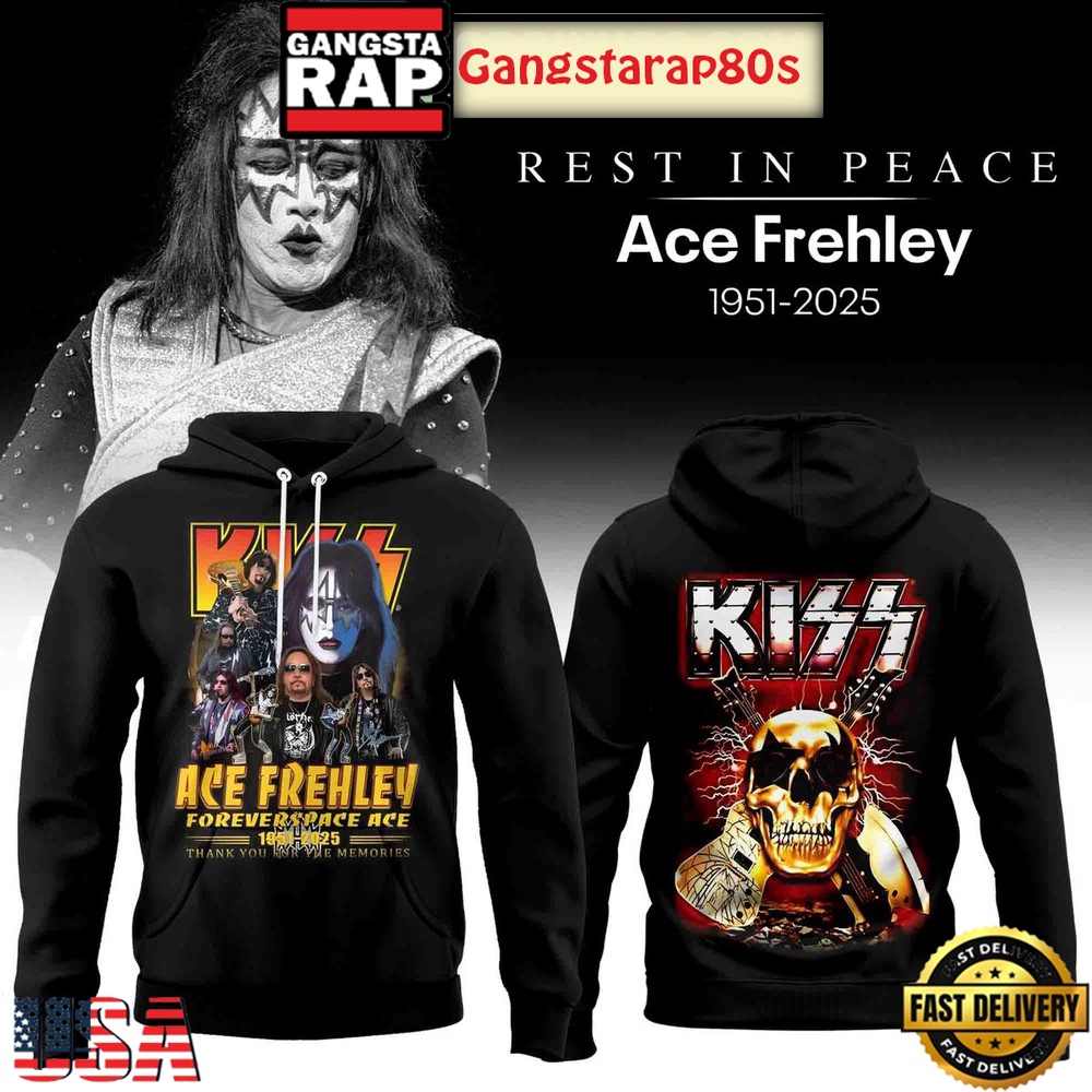 Kiss Ace Frehley Forever Space 2025 Special Edition All Over Print Hoodie