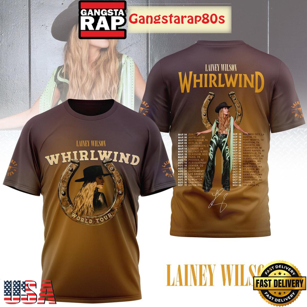 Lainey Wilson Whirlwind World Tour T Shirt