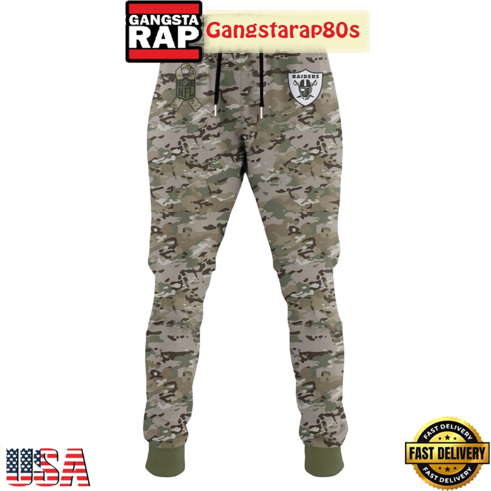 Las Vegas Raiders NFL x US Navy Veteran 250th Birthday 2025 Camo Custom Hoodies Joggers Set