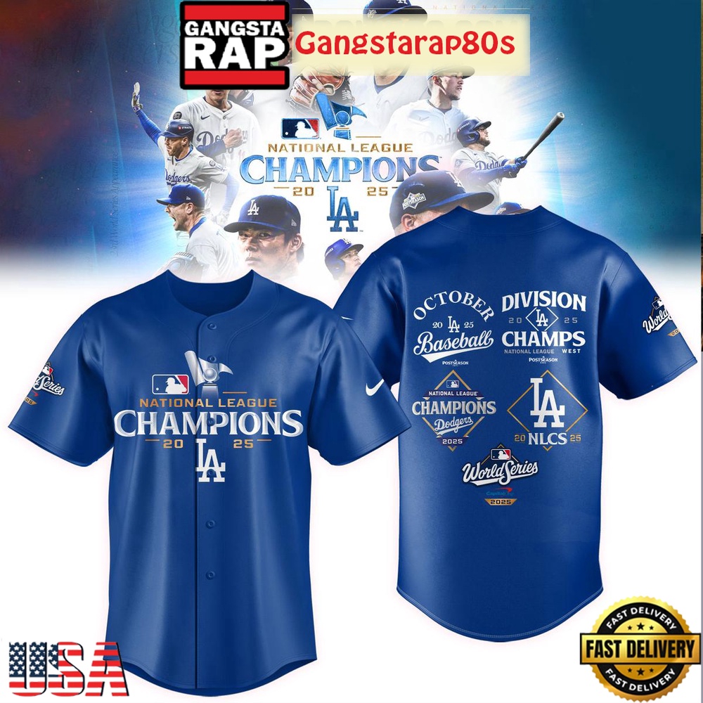 Los Angeles Dodgers National League Champions 2025 Baseball Jersey Shirt