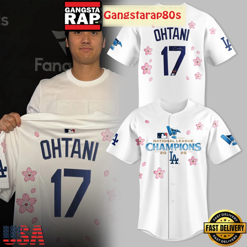 Los Angeles Dodgers Ohtani NLCS 2025 Champions Baseball Jersey