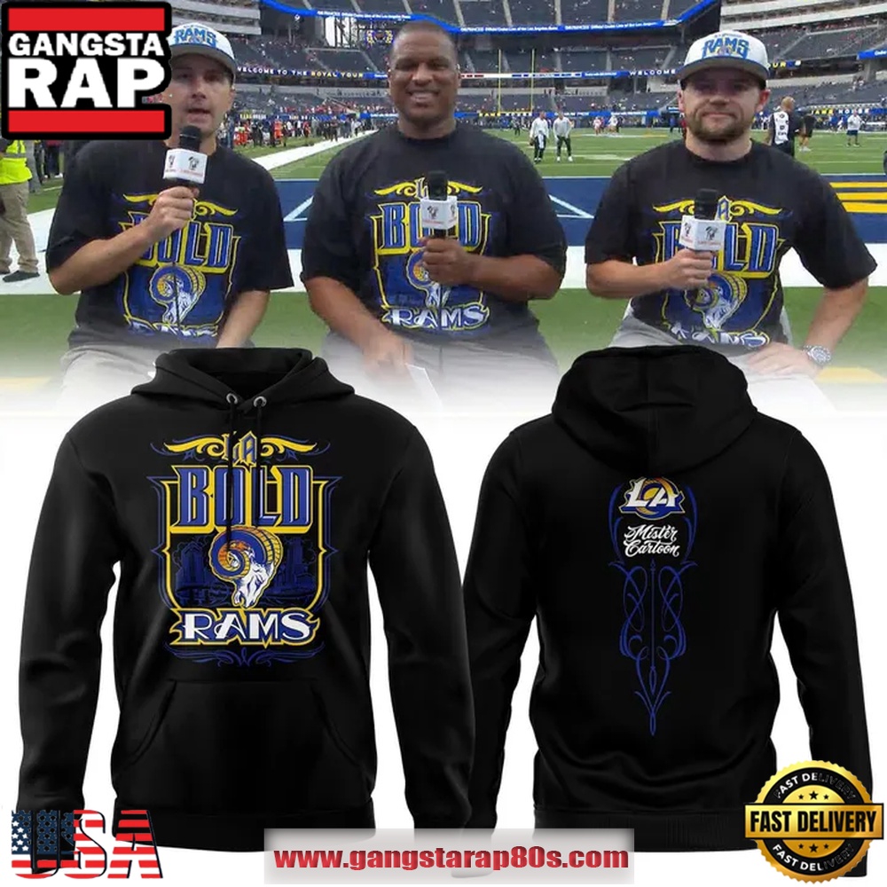 Los Angeles Rams Bold Rams Black Hoodie