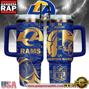 Los Angeles Rams Custom Stanley Quencher Tumbler With Handle 40oz
