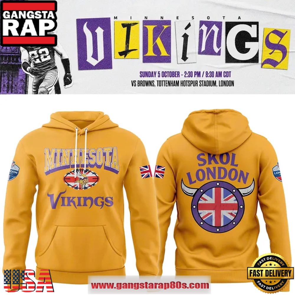 Minnesota Vikings NFL London Game 2025 Special Edition Unisex Hoodie