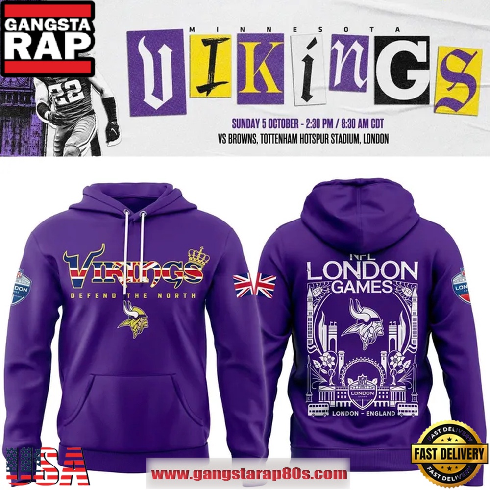 Minnesota Vikings NFL London Game 2025 Unisex Hoodie