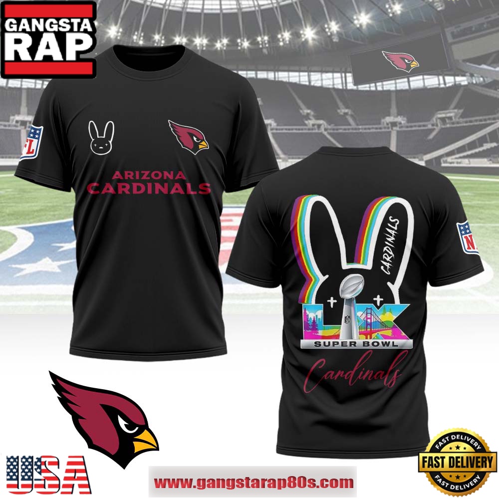Mistmerch Arizona Cardinals x Bad Bunny Super Bowl LX 2026 All Over Print Shirt